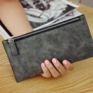 ❤ VELVET WOMAN'S ZIPPER WALLET CLUTCH